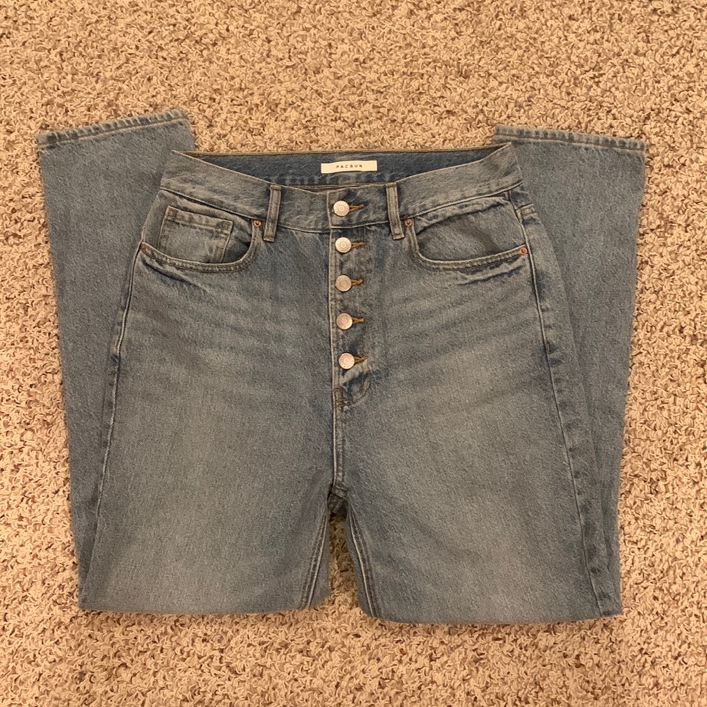 Pacsun Ultra High Rise Slim Light Wash Jeans